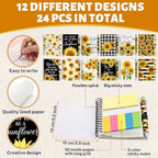 Sprial Notebooks with Pens Bulk, 48 Pack, 5.5 x 4.7 Inch Sunflower - Image 4