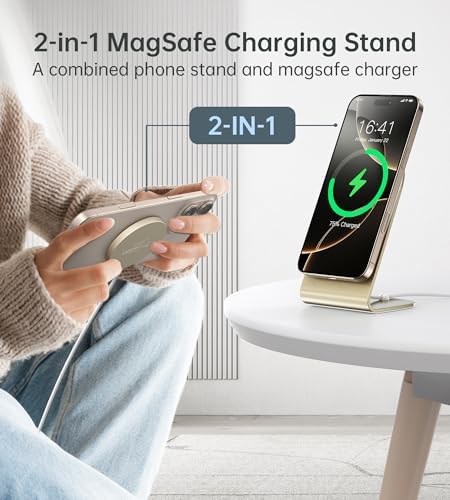Magnetic Wireless Charger for iPhone 17-12 Series + Aluminum Charger Stand - Image 2