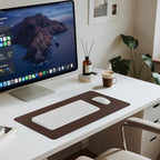 Jotsome Leather Desk Pad Mat, Non-Slip Desk Blotter Pad (Brown, 24" X 14") - Image 4