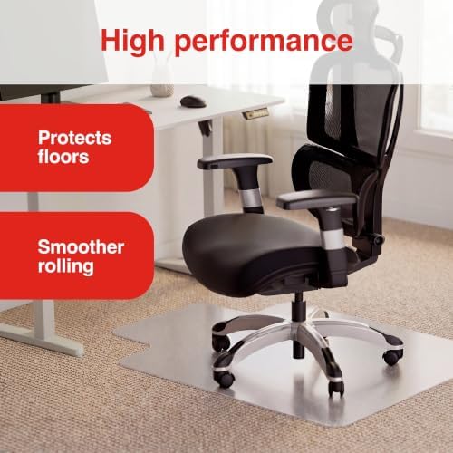 Staples Chair Mat w/Lip 36" x 48" for Low-Pile Carpet, Clear Poly (ST63680) - Image 2