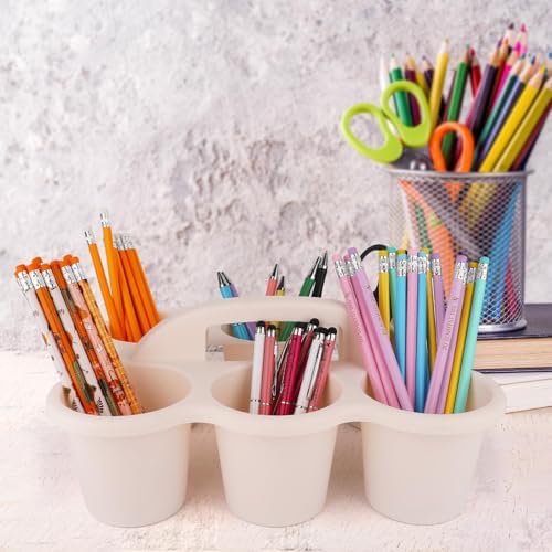 6 Pack Classroom Caddy Organizer with Handle 6 Compartments Table Caddy - Image 4
