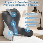 22" XL Reading Pillow Sitting in Bed,Back Support & Armrests(Grey&DarkGrey) - Image 3