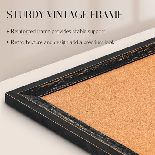 Cork Board Bulletin Board, 24"x18" Corkboard for Wall - Image 3