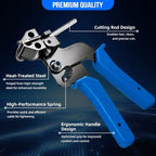 Metal Zip Ties Gun Set, 200Pcs Stainless Steel Cable Ties, Blue - Image 3