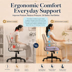 Seat Cushions for Office Chairs Wheelchair Cushion for Long Sitting Back Pain，Memory Foam Seat Car Computer Desk Chair Cushion，Coccyx Cushion for Tailbone Pain Relief Office Chair Butt Pillow Purple - Image 7