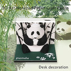 1PC 217 Sheets Memo Pad 3D Art Panda, 3D Notepad Paper Card Craft DIY Non-Stick Sticky Note Pad,Original 3D Paper Carving Model Memo Pad - Image 2