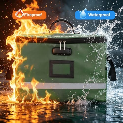 EXLIFBAG Fireproof File Organizer with Lock, 1 Layer - Image 6