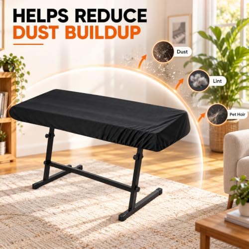Digital Piano Keyboard Cover for Yamaha Montage M7, Electronic Keyboard Dust Cover, Stretch Fabric with Elastic Edge for Home Music Studio Storage - Image 5