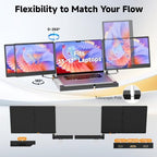 CIDETTY Upgraded Laptop Screen Extender Portable Monitor, 14" 1080P FHD IPS Screen,Monitor Extender for Laptop,Fit for 13-17" Laptops, Plug & Play Compatiable with Wins/Mac/Android/Switch - Image 7