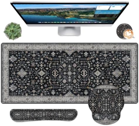 Mousepad Set，Keyboard Mat+Wrist Support Mouse Pad+Wrist Rest Pad+Coaster by Unknown
