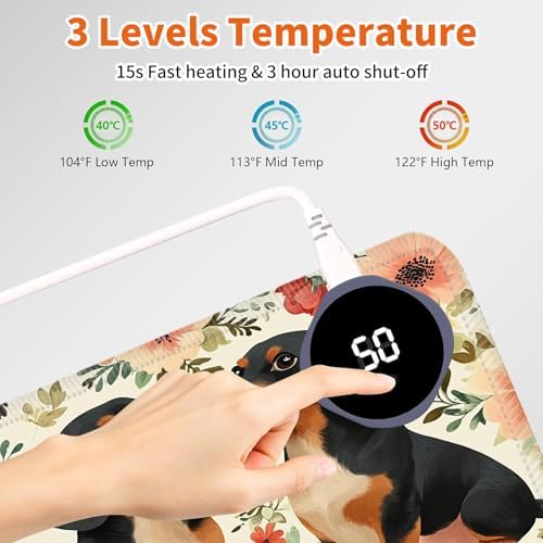 Heated Desk Pad & Mouse Pad, 3 Heat Levels, 3-Hour Auto Shut-Off - Image 5