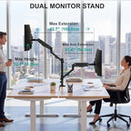 WALI Vertical Dual Monitor Mount for 13-40 inch Screens, up to 26.4 lbs - Image 3