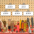 Thyle 50 Pcs Metal Scan Hook with Label Holder for 1/8" to 1/4" Pegboard, Peg Board Hooks with Price Tag, Pegboard Wall Accessories, Metal Hooks for Home Garage Retail Display Supplies (8 Inch) - Image 4