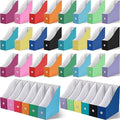 Colarr 36 Pack Cardboard Magazine Holder 12 Colors Magazine File Holder Magazine Storage Box Office Folders Organizer File Folder Bin for Home Office School Desk Supplies (Light Color) by Colarr
