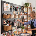 Spampur Peg Board, 6 Pack Metal Pegboard Wall Organizer with Accessories - Image 2