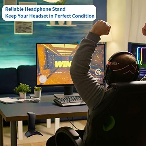 Headset Stand Holder Rotatable Headphone Hanger Hook Under Desk - Image 7