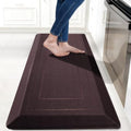 UKISS 9/10"" Extra Thick Cushioned Anti Fatigue Kitchen Mat, Waterproof High Density Foam Standing Desk Mat, Non-Slip Ergonomic Comfort Mat for Kitchen, Office,Workstation Black (Brown, 20" X 48") by Unknown