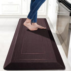 UKISS 9/10"" Extra Thick Cushioned Anti Fatigue Kitchen Mat, Waterproof High Density Foam Standing Desk Mat, Non-Slip Ergonomic Comfort Mat for Kitchen, Office,Workstation Black (Brown, 20" X 48") by Unknown