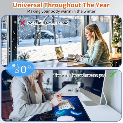 Heated Desk Pad & Mouse Pad, 3 Heat Levels, 3-Hour Auto Shut-Off - Image 6