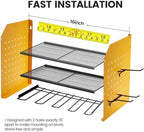 TRZZ Power Tool Organizer Wall Mount, 3-Layer Drill Rack, Yellow - Image 6