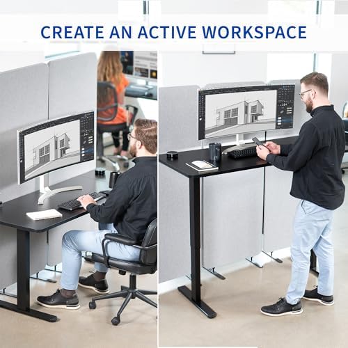 VIVO Black 60 x 24 in Standing Desk, DESK-KIT-B06B - Image 4