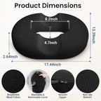 CloudBliss Donut Pillow Stadium Seat Cushion for Tailbone Pain Relief and Hemorrhoids, Memory Foam Seat Chair Cushion, Portable Seat Cushions for Bleachers, Car, Home & Office - Image 2