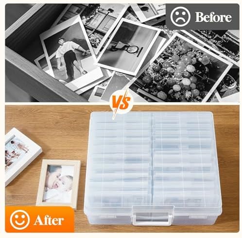 Lifewit 20 Pcs Photo Storage Box for 4"x 6" Pictures, Acid-Free, Clear - Image 4
