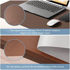 Desk Mat Wireless Charging Mouse Pad Large 32x16 Journey Desk Pad Mat with Wireless Charger Waterproof Leather Computer Mat with Phone Charger Mousepad Non-Slip for Keyboard and Mouse - Image 2