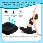 Office Chair Cushions for Back and Butt, Ergonomic Chair/Seat Cushion for Long Sitting, Sitting Pillow for Automobile, Wheelchair, Computer, Office Chair Hip Support Black - Image 2