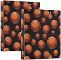 Basketball Ball Round Ring Binders 1.5 Inch 3 Ring Binder with Clipboard Holds 200 Sheets Office Home School by SHJI