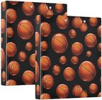 Basketball Ball Round Ring Binders 1.5 Inch 3 Ring Binder with Clipboard Holds 200 Sheets Office Home School by SHJI