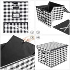 File Organizer Box with Lids, Collapsible File Folder Organizer - Image 4