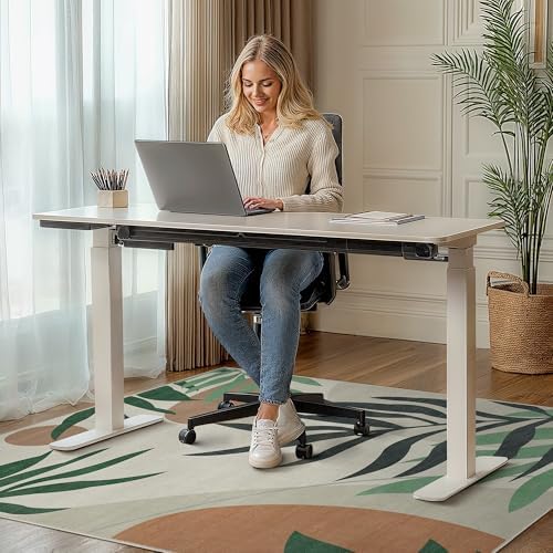 36"x48" Office Chair Mat for Hardwood Floor, Non-Slip Washable Beige Grey - Image 2