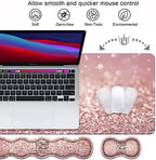 Ergonomic Keyboard Wrist Rest & Mouse Pad Wrist Rest Set,Large XXL Gaming Desk Mat 31.5"x 11.8", Non-Slip Base,Memory Foam, Easy Typing Pain Relief for Office & Home,Quote Bible Verse Philippians 4:13 - Image 3