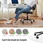 WASJOYE Office Chair Mat for Hardwood Floors, 36 Inch PVC Round Floor Mat - Image 3
