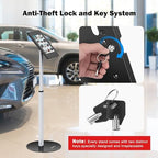 AboveTEK Anti Theft iPad Floor Stand, Robust Security Kiosk POS Tablet Stand, Height Adjustable Secure Holder Enclosure w/Lock and Key Mechanism for iPads/iPad Air/iPads Pro, Ideal for Retail Business - Image 2