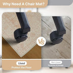 48"x60" Office Chair Mat for Hardwood Floor, Non-Slip Washable Dusty Pink - Image 5
