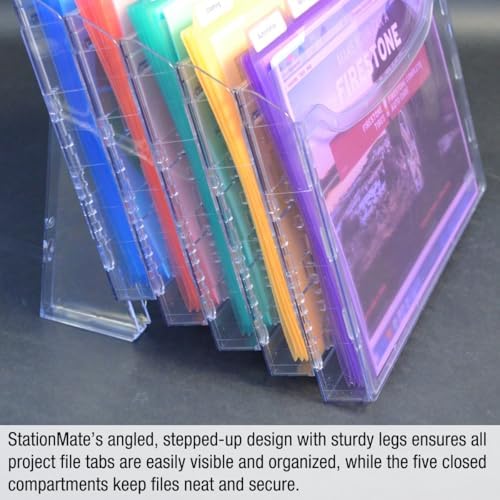 Ultimate Office Step UP File Desktop Organizer Plus 18 Color Poly Folders - Image 5
