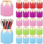 Yeaqee 20 Pcs Pencil Shaped Pen Holders, Cute Pen Cup, 5 Colors by Yeaqee