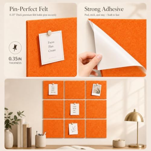 Felt Bulletin Board Tiles, Cork Board Alternative, 48 x 36 in - Image 3