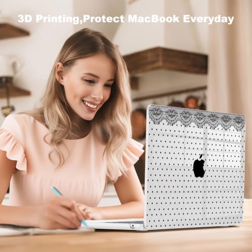 Teryeefi Polka Dots Case Cover for MacBook Air 13.6 inch M5 M4 M3 M2 Chip (2022-2026 Release) - Image 3