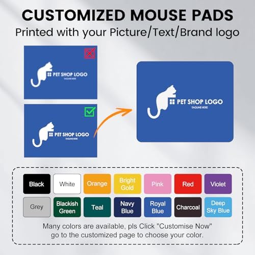 50 Pack Custom Mouse Pad Bulk with Photo Logo, Personalized Laptop Desk Mat - Image 5