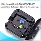 TZ TZe 24mm 0.94 inch Laminated Blue Tape Compatible for Brother P Touch TZ551 TZ-551 TZe-551 TZe551 Label Tape for Brother PT-9700PC 2430PC E550W E800W Label Maker, 5 Pack Black on Blue - Image 3