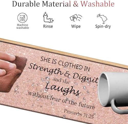 4 in 1 Mouse Pad Combo, Large Gaming Mouse Pad + Keyboard Support + Mouse Rest + Coaster, Table Pad with Stitched Edge Memory Foam Ergonomic Wrist Pad Set, Proverbs 31:25 Leopard Star - Image 7