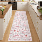 DUKINO 2.6x8 Rug for Hallway, Washable Kitchen Runner Rug Non Slip, Pink - Image 6