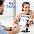 Heavy Duty Tablet Stand, 360° Rotation iPad Holder Stand for Desktop - Image 4