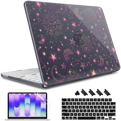 May Chen Compatible with MacBook Neo 13 inch Case 2026 Model A3404, Plastic Hard Shell,Keyboard Cover,Screen Protector,Dust Plug, for MacBook Neo 13" with A18 Pro Chip,Cosmic Galaxy by MayChen