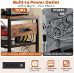 Homieasy 3D Printer Stand with Filament Storage, 39.4" x 23", Rustic Brown - Image 5