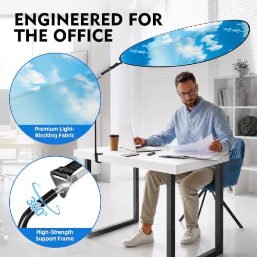 Office Cubicle Leaf Canopy Desk Shade, 52 Inch for Overhead Light Block - Image 4