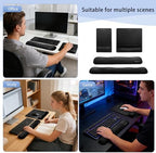 univo colors Wide Size Mouse Pad with Wrist Rest & L-Size Keyboard Wrist Rest Set,Premium PU Material,Low-Rebound Cushion,Ergonomic Design,Smooth Mouse Control with Hard Plate,Reduces Fatigue,White - Image 7